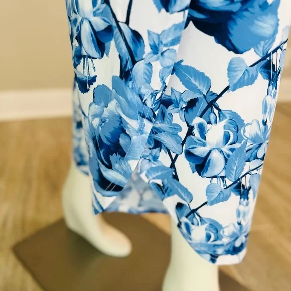 G.I.L.I. Blue Floral Wide Leg Pants - Picture 5 of 7